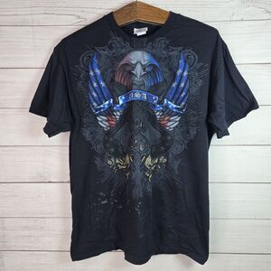 VINTAGE National Heritage Eagle Guitars Black Rock Grunge Tee Y2K Men's Size L